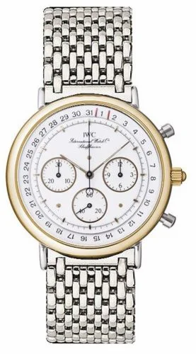 IWC Portofino Chronograph MecaQuartz Stainless Steel / Yellow Gold / White / Bracelet IW3731-04 (IW373104)